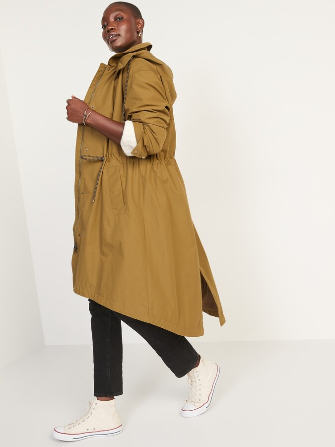Old Navy Hooded Utility Trench Coat For, Old Navy Tan Trench Coat