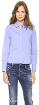 Thumbnail for your product : Band Of Outsiders Boxy Shirt with Multi Plaid Gussets