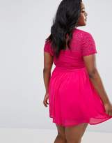 Thumbnail for your product : Club L Plus Lace Bodice Skater Dress