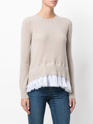 Dondup pleated trim knitted top