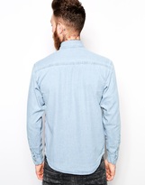 Thumbnail for your product : Reclaimed Vintage Denim Shirt with Check Front
