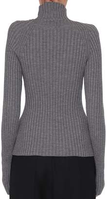 Haider Ackermann Wool And Silk Ribbed Turtleneck Sweater