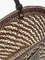 Thumbnail for your product : LOEWE PAULA'S IBIZA Small Iraca Palm Basket Bag - Navy Multi