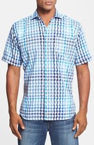 Thumbnail for your product : Thomas Dean Regular Fit Short Sleeve Plaid Sport Shirt