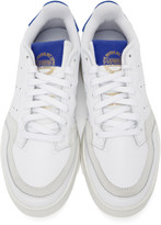 Thumbnail for your product : adidas White and Blue Supercourt Sneakers