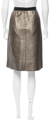 Marc Jacobs Metallic Leather Skirt