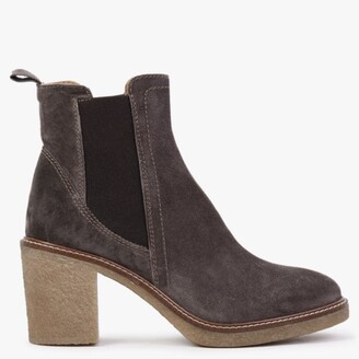 ALPE Sage Grey Suede Chelsea Boots ShopStyle