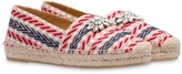 Thumbnail for your product : Miu Miu Crystal-Embellished Geometric-Pattern Espadrilles