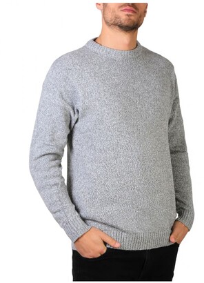 RRINSINS Mens Round Neck Long Sleeve Loose Fit Kni Sweater