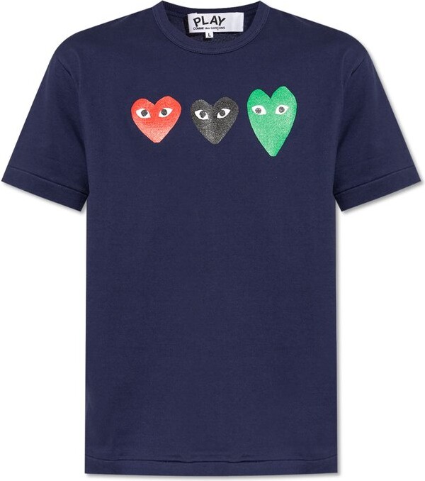 Comme des Garçons PLAY Heart Printed Crewneck T-Shirt