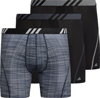 adidas Mens Sport Performance Mesh Boxer Brief Underwear (3-Pack)