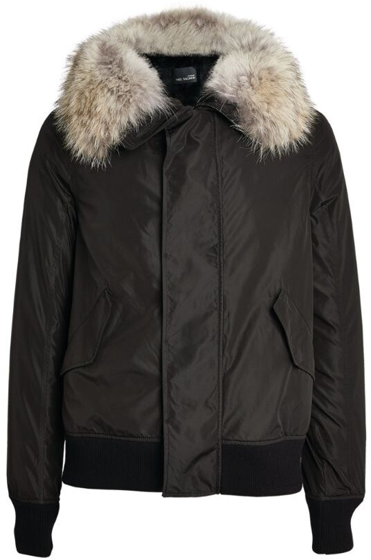 Yves Salomon Homme Rabbit Fur-Trim Bomber Jacket - ShopStyle Outerwear
