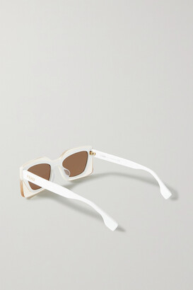 Fendi Cat-eye Acetate Sunglasses - White - ShopStyle