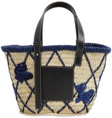 Thumbnail for your product : Loewe Medium Woven Animal Straw Basket Bag