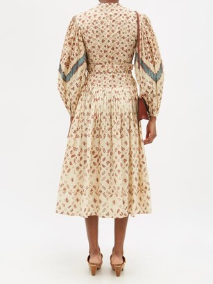 Ulla Johnson Esti Shibori-print Cotton Dress - Ivory Multi