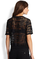 Thumbnail for your product : Autograph Addison Sheer Cutout Top
