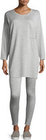 Thumbnail for your product : Eileen Fisher Long-Sleeve Fleece Tunic with Drama Pocket, Petite