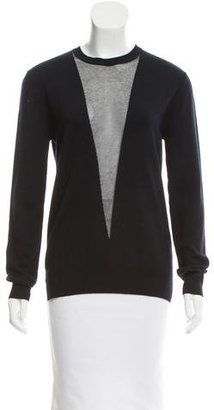 Adam Lippes Sheer-Accented Wool Sweater