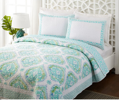 Dena Home Bohemian Breeze 3-Piece 100% Cotton Reversible Quilt Set