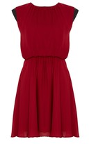 Thumbnail for your product : Alice + Olivia Meg Leather Mini Cap Sleeve Dress