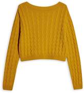 Thumbnail for your product : Topshop Mini Cable Crop Sweater