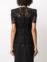 Thumbnail for your product : Dolce & Gabbana Structured-Shoulder Lace Blouse