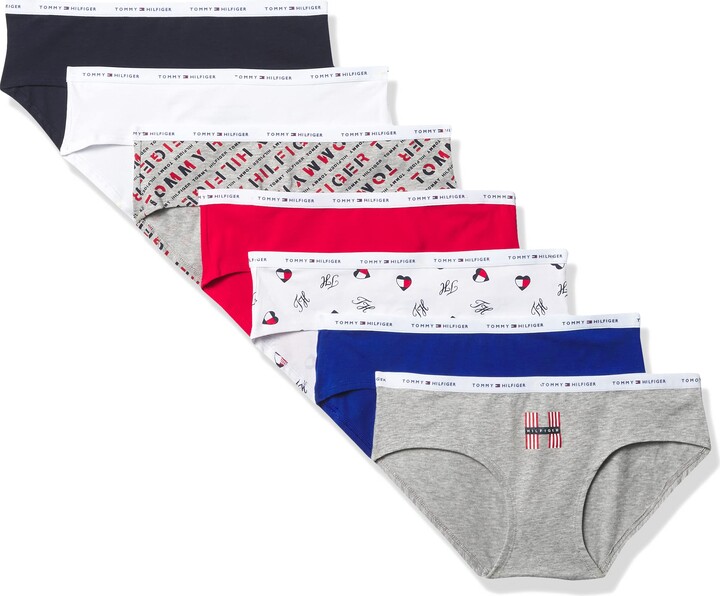 Tommy Hilfiger Women's Th Cotton Hipster Underwear Panties, 2 Pack