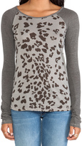 Thumbnail for your product : Monrow Oversized Leopard Print Rock Tee