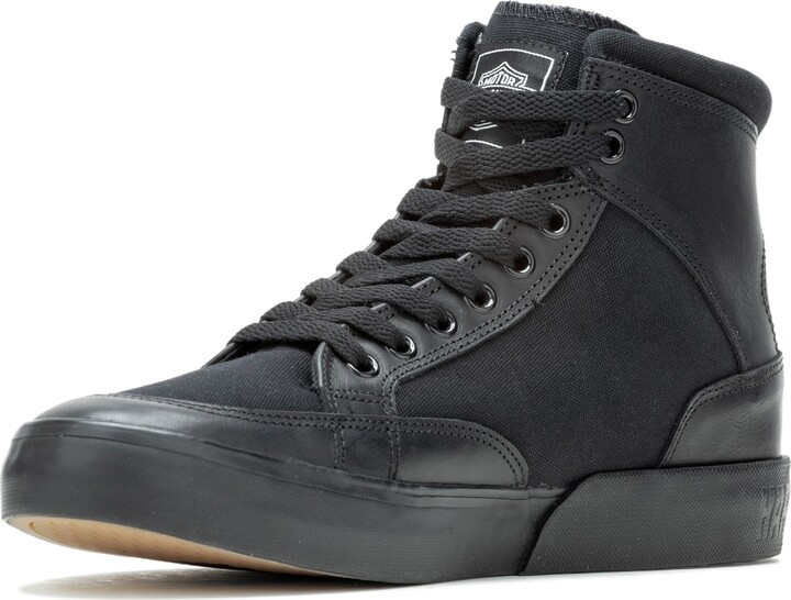 Harley-Davidson Unisex Rosemont 4-In Leather and Canvas Boots