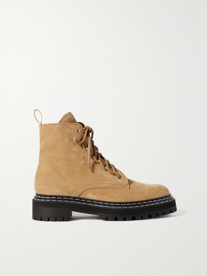 Proenza Schouler Suede Ankle Boots - Neutrals