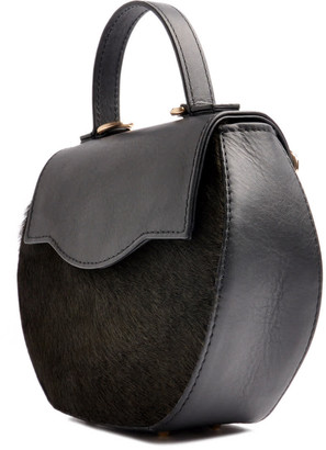Ostwald Finest Couture Bags Circle Flap In Nero Black & Anthracite