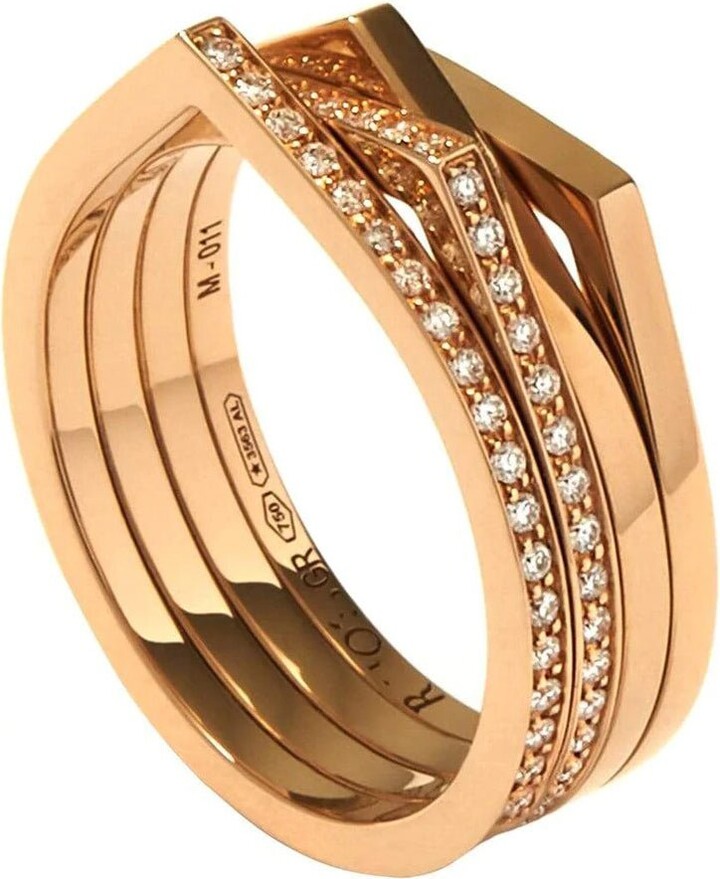 Repossi Antifer 2 Pave Diamond Row Ring