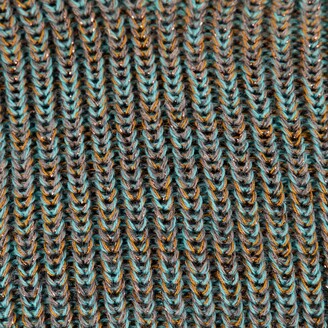 STUDIO MYR - Raindrops Rib Knit Midi Skirt With Sparkles - Teal Blue Blend