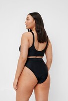 Thumbnail for your product : Nasty Gal Womens Plus Size Tie Front Bikini Set - Black - 16