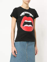 Thumbnail for your product : Yazbukey She's No Angel Lips print T-shirt