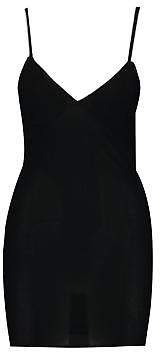 boohoo NEW Womens Plunge Neck Fitted Bodycon Dress in Polyester