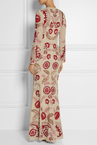 Thumbnail for your product : Tibi Needle & Thread Tapestry embellished crepe maxi dress