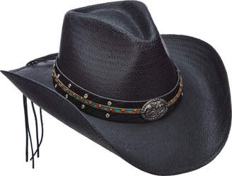 Scala LT203 Toyo Pinch Cowboy Hat with Turquoise Stone