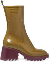Thumbnail for your product : Chloé Betty Two-tone Rubber Ankle Boots - Army green