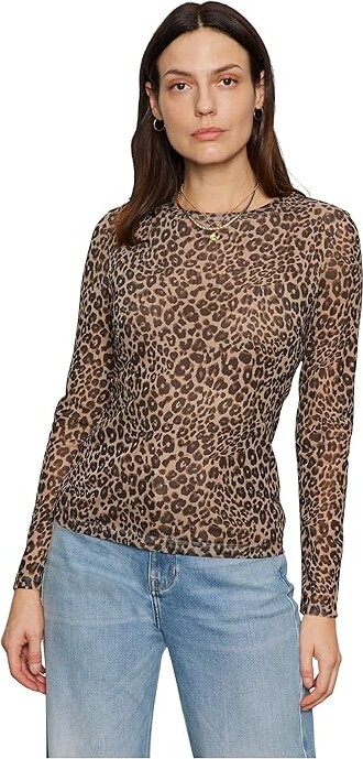 Sanctuary Long Sleeve Perfect Mesh T-Shirts Women's Clothing French Kitty : XL (US 14), Polyester/Spandex