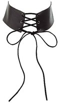Thumbnail for your product : Charlotte Russe Lace-Up Faux Leather Choker