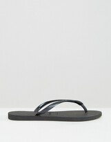 Thumbnail for your product : Havaianas slim thongs in silver