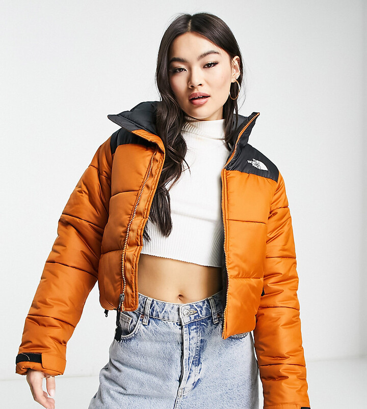 The North Face Saikuru cropped puffer jacket in rust brown Exclusive at ...