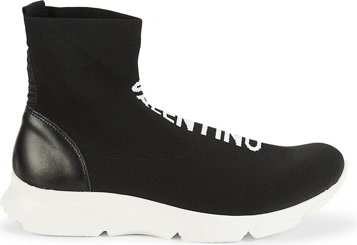 Valentino by Mario Valentino Tom Logo High-Top Sock Sneakers - ShopStyle