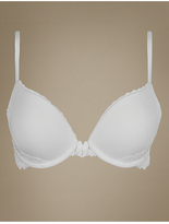 Thumbnail for your product : Marks and Spencer M&s Collection Perfect Fit Memory Foam Lace Padded Push-Up Plunge Bra A-DD