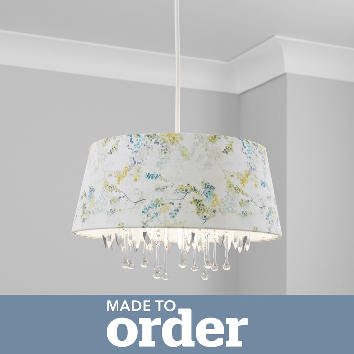 Dunelm Made to Order Beaded Shade Navy Blue/Yellow/White ShopStyle
