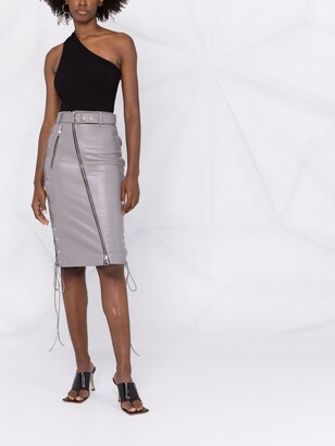 Manokhi Celine leather pencil skirt