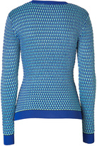 Thumbnail for your product : Jonathan Saunders Knit Crew Neck Pullover in Turquoise/Cobalt Gr. M