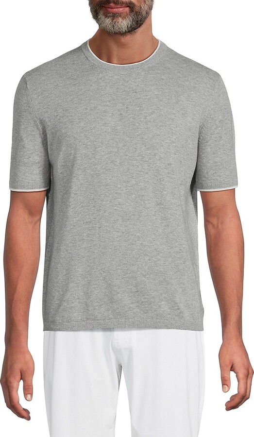 Bruno Magli Tipped Knit T-Shirt
