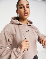 Thumbnail for your product : Criminal Damage cropped hoodie in mushroom
